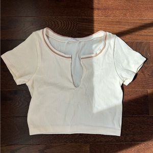 NEW Altar’d State cropped top, cream size small
